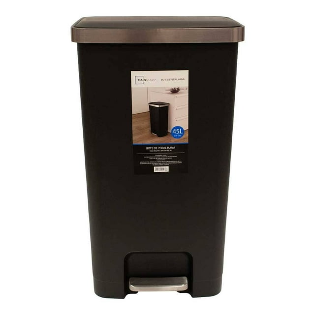 Bote para Basura Home Trends de Plástico Pedal Hana 45 Litros
