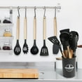 thumbnail image 6 of Koomade 12-Piece Silicone and Wood Handle Cooking Utensils Set, 6 of 6