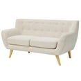 thumbnail image 1 of Modern Contemporary Urban Design Living Room Lounge Club Lobby Loveseat Sofa, Fabric, Beige, 1 of 4