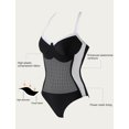 thumbnail image 2 of Traje de baño de una pieza SUUKSESS con control de abdomen, cuello en V, negro, talla M, 2 of 6