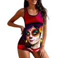 thumbnail image 2 of Womens Oversized Tshirts Plus Size Skull Print Sleeveless Casual U Neck Floral Tee Summer Tops 2026 Fashion, 2 of 4