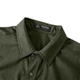 thumbnail image 4 of Men's Dual Chest Pocket Long Sleeve Tactical Cargo Shirts Lightweight Cooling UPF 50 Sun Protection Button Down Lapel Collar Breathable Work Tops, 4 of 8