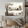 thumbnail image 2 of Designart Kansas Farm In Winter Canvas Wall Art, 2 of 5
