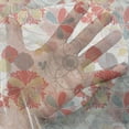 thumbnail image 3 of Floral Tulle Curtains with Rod Pocket, Retro Warm Colored Plants Season Flowers Abstract Lines Circles Swirls Image, Sheer Drape for Wedding Party 2 Panels, 7 Sizes, Coral Yellow Grey, by Ambesonne, 3 of 3