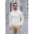 thumbnail image 3 of COOFANDY Men Dress Sweater Slim Fit Business Casual Pullover Sweater Long Sleeve Crew Neck Sweater Black, 3 of 5