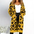 thumbnail image 6 of Oversized Women's Leopard Print Cardigan with Front Opening, 6 of 9