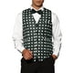 thumbnail image 1 of Chaleco sin mangas de ajuste slim para hombres, patrón de lunares, color negro, talla XL, 1 of 5