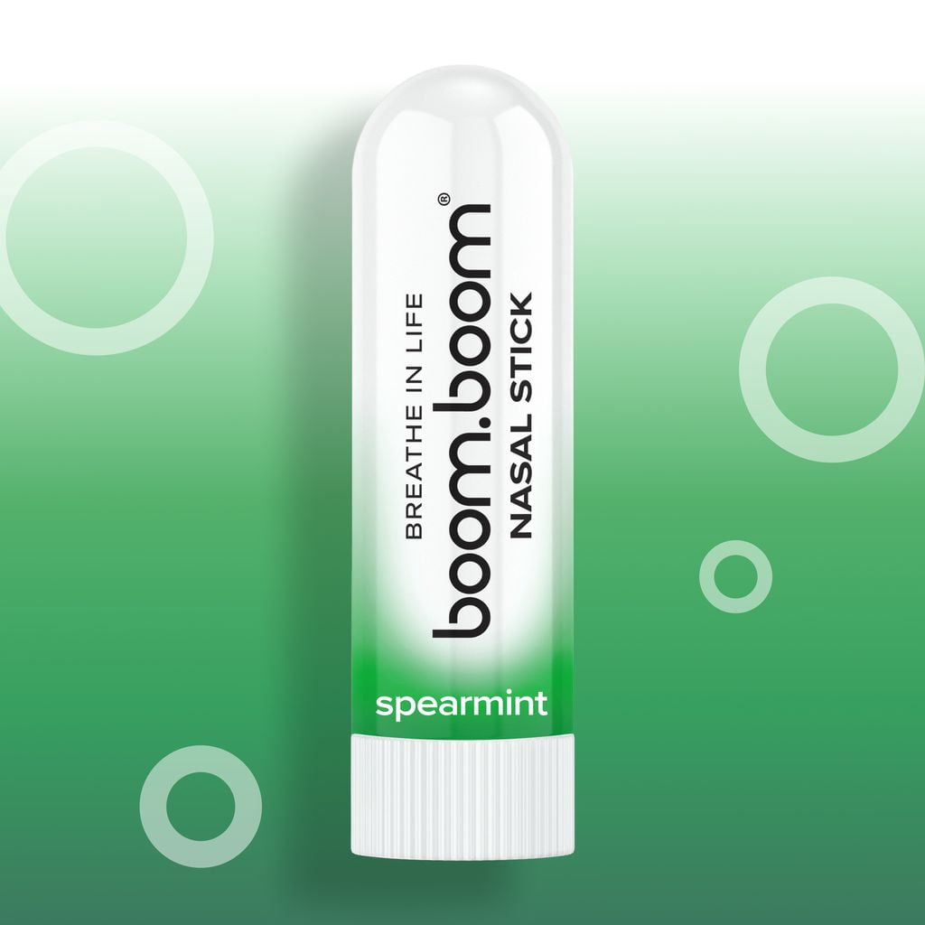 BoomBoom Spearmint Nasal Sticks with Vapor Flow Technology, 2 Pack