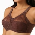 thumbnail image 2 of Women's Plus Size Minimizer Sleep Unlined Full Coverage Lace Wirefree Bra 52DDD, 2 of 8