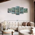 thumbnail image 2 of Elephant Stock Rustic Succulent Wall Art - Horizontal Multi Panel Canvas - Living Room Wall Decor - Floral And Botanical Multi Panel - Teal And Beige Decor By Norman Wyatt Jr. - 80" x 36", 2 of 8