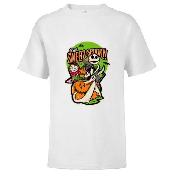 Disney 100 Nightmare Before Christmas Halloween Sweet Spooky - Short Sleeve T-Shirt for Kids - Customized-White