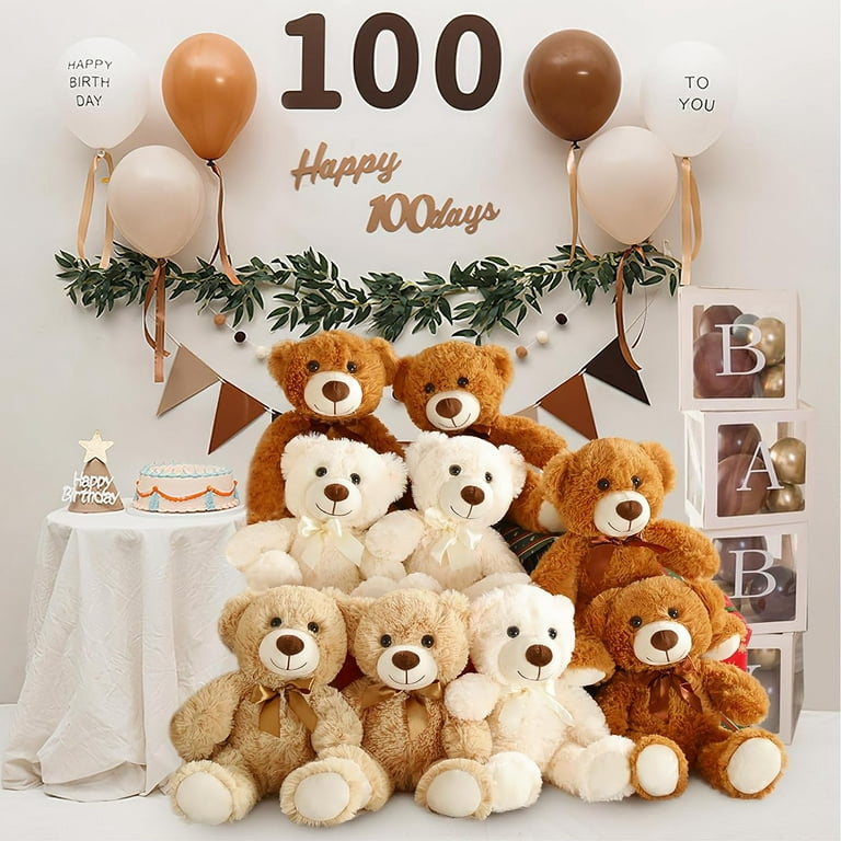MorisMos 12 Packs Teddy Bears 14'' Bulk Stuffed Animals Plush Bear
