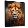 thumbnail image 2 of Designart "Creature Amber Mane Droplets" Animals Floater Framed Wall Art Print, 2 of 7