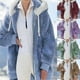 thumbnail image 2 of 2023 nueva chaqueta con capucha y cremallera de felpa suelta de otoño e invierno para mujer, 2 of 3