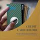 thumbnail image 2 of Men's Simple Carbon Fiber White Front Pocket Wallet with Money Clip - Green, 2 of 4