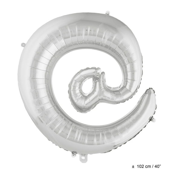 Balloon-Foil-Number @-40"-Silver