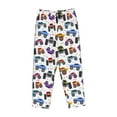 thumbnail image 4 of Naloa Cartoon Monster Trucks1 Print Women’s Ultra-Soft Comfy Pajama Lounge Pants with Pockets & Drawstring, 4 of 8
