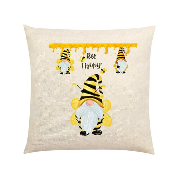 Vikakiooze 2022 Clearance,Honeybees Decorative Cushion Cover Pillow Cases for Sofa Couch Bedroom