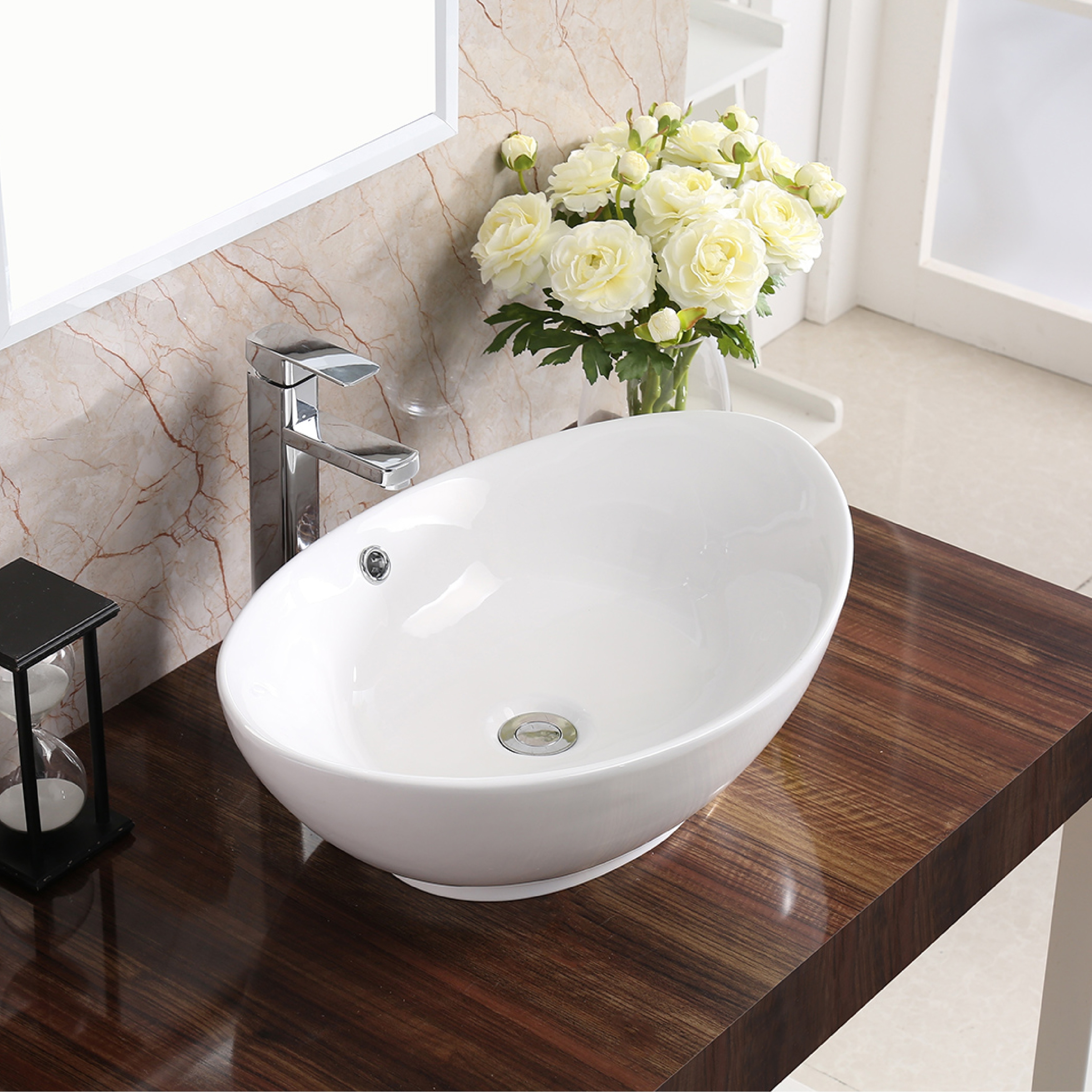 PROFLO PF1812UWH Rectangular 21-Inch Undermount Bathroom Sink – Vitreous China With Overflow, ADA Compliant