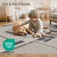 thumbnail image 4 of ODIKA 4'x6' Gray Beige Geometric Stone Washable Area Rug Contemporary Abstract Lines Design for Home Office, Under Desk, Non-Slip Chair-Friendly, Flatwoven, 4 of 7
