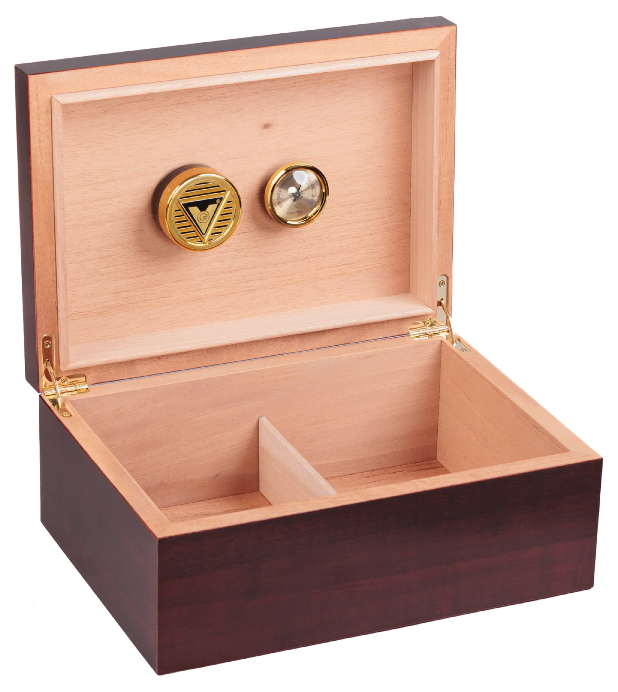 Executive Desktop Cigar Humidor - Cherry Finish - Capacity: 50 to 75