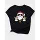 thumbnail image 2 of Camiseta informal de algodón transpirable de manga corta para mujer, con estampado de Papá Noel y letras, cuello redondo, ideal para primavera, verano y otoño. Ideal para deportes de ocio., 2 of 7