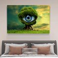 thumbnail image 4 of Green Plant Eye, Blue Center, Meadow & Gradient Sky Canvas Poster Bedroom Decor Sports Landscape Office Room Decor Gift,Frame-style,12x18inch(30x45cm), 4 of 8
