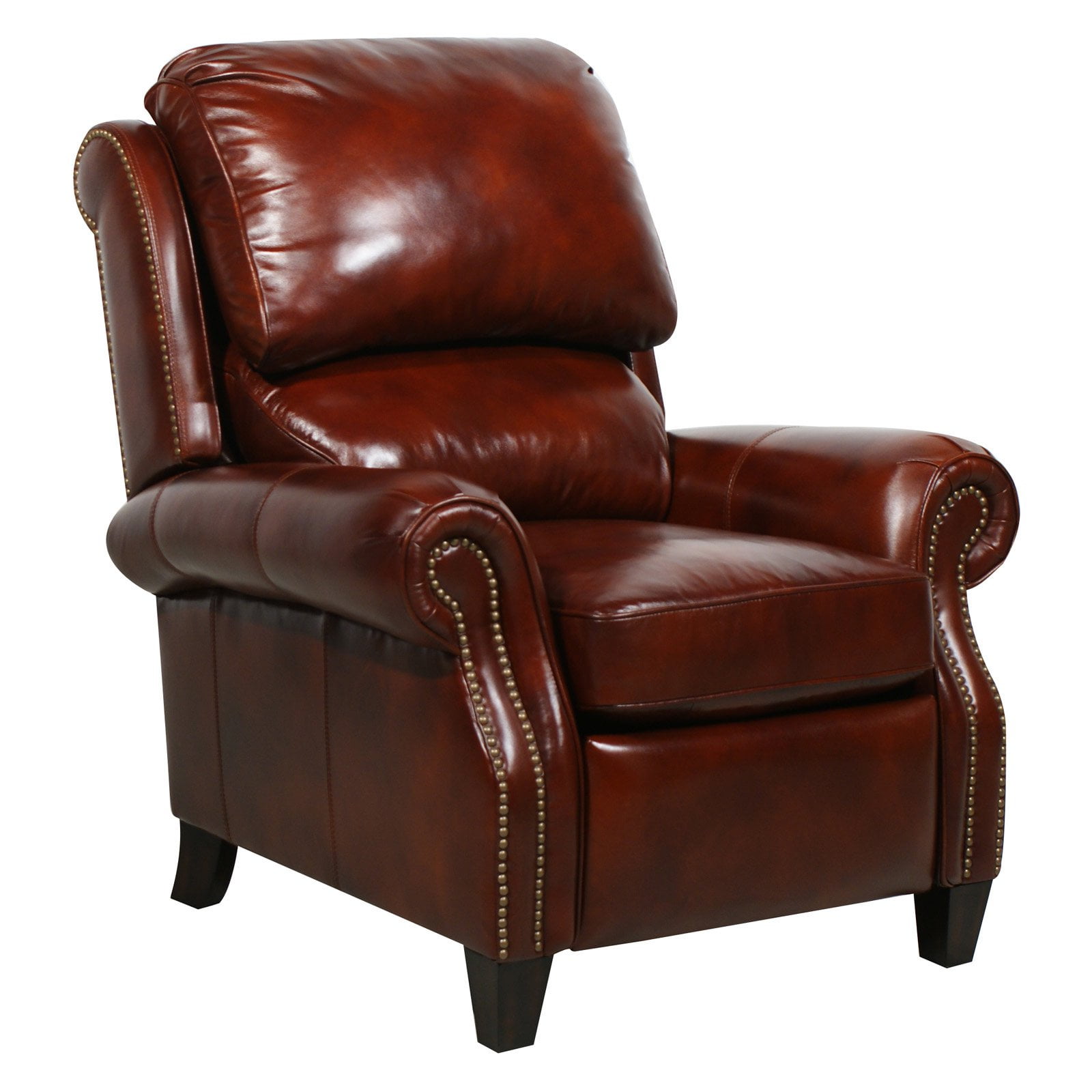 Barcalounger Churchill II Leather Recliner with Nailheads