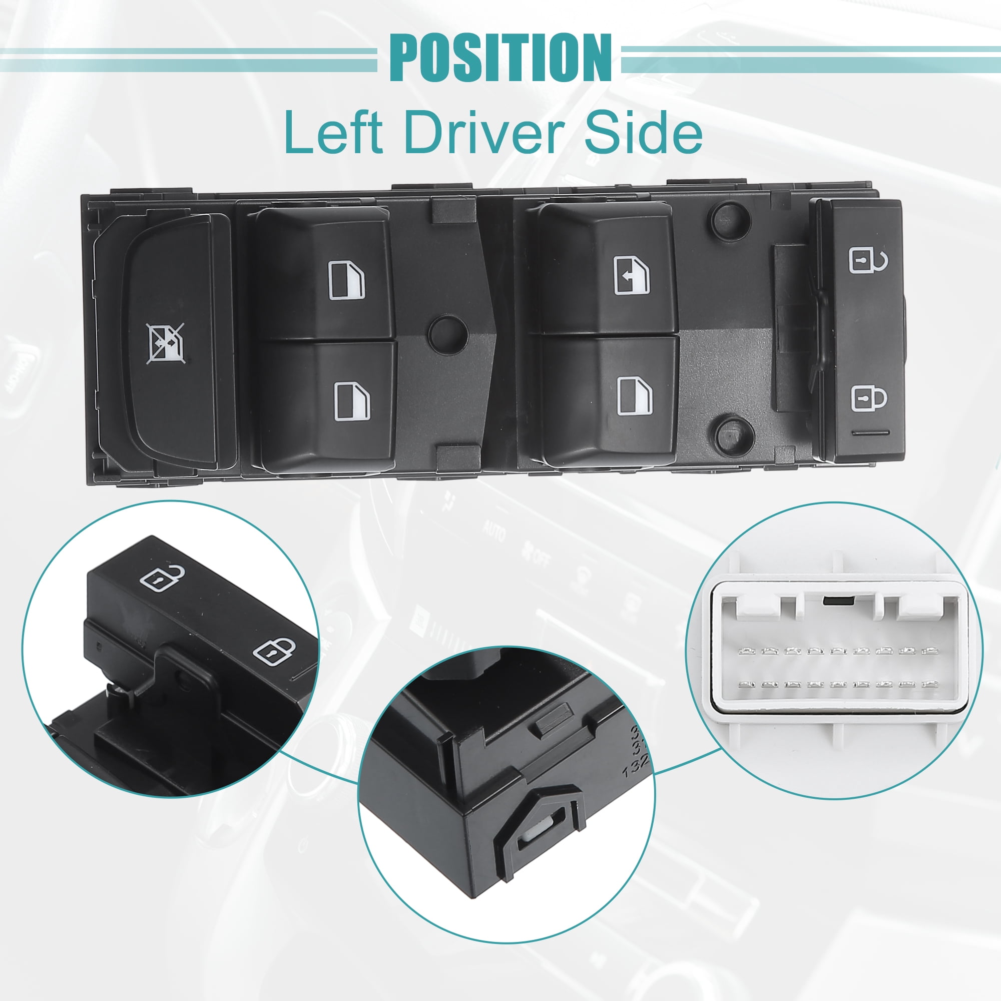 Unique Bargains Front Left Driver Side Power Window Switch for Kia Forte 2019-2023