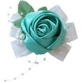 thumbnail image 3 of Bracelet Corsage de Mariée Extensible pour Mariage Bal Main Fleur - Bleu, 3 of 5