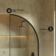 thumbnail image 4 of Demi 34 x 58 Framed Fixed 3/8 in. (10mm) Clear Tempered Glass Tub Door with Black Matte Frame, 4 of 6