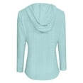 thumbnail image 6 of UTSJKR Hoodies for Women Long Sleeve Eyelet Tops Button Casual Loose Fit Shirts Fashion Lightweight Pullover Light Blue XXL, 6 of 6