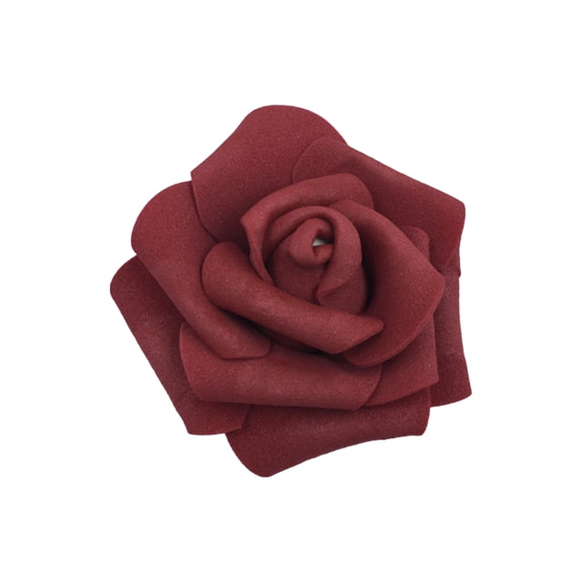 10pcs (wine red) 6-7cm simulation foam flower head PE rose lamp decorative flower