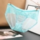 thumbnail image 2 of Braguitas triangulares de algodón con encaje transparente y sin costuras, de cintura baja, para mujer, muy sexys, con malla ultrafina, tallas M/L, 2 of 3
