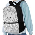thumbnail image 4 of Uourmeti Bear With Ice Cream Design High Quality School Backpack for Daily Use Travel, Fashion Lightweight Polyester Backpack Durable Fabric Comfort Backpack, 4 of 6