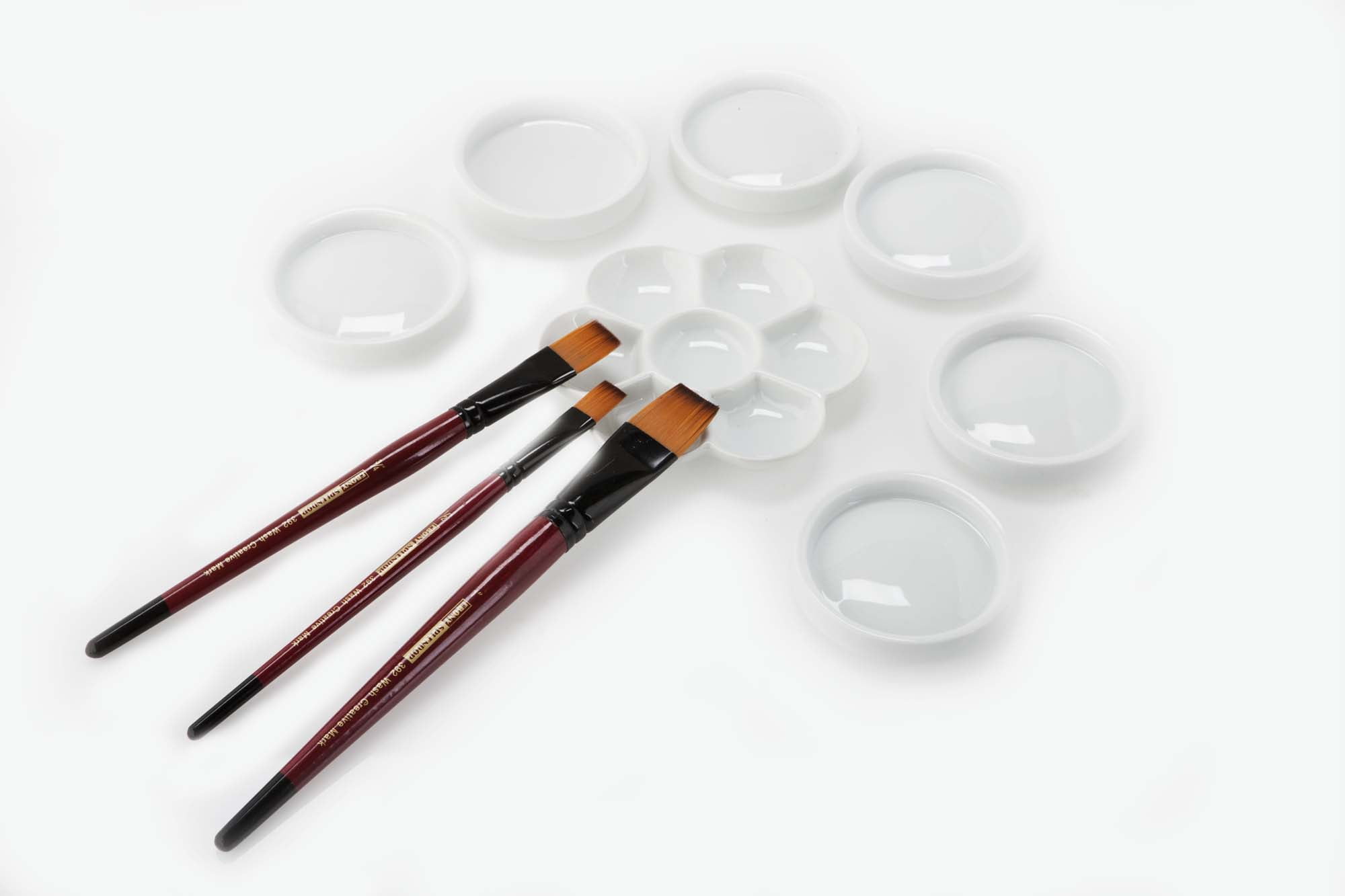 Creative Mark Ebony Splendor Long Handle Synthetic Sable Paint Brush, Round Set of 8, Teijin Multi-Filament Hair, Handcrafted Synthetic Paint Brushes for Acrylic Painting, Watercolor Painting & More