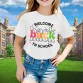 thumbnail image 2 of KAOOCXU Kids Girl Boys T-Shirt Back To School Graphic Short Sleeves Round Neck Tee Bright Comfortable Spring Autumn Leisure Tshirt, 2 of 4