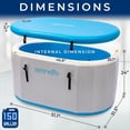 thumbnail image 5 of SereneLife Inflatable Cold Plunge Tub Ice Bath, 105 Gal One Person Ice Bath Tub with Lid, Drop Stitch PVC, Double Layer Seals, Heavy Duty Cold Plunge Therapy Recovery Pod for Athletes, 5 of 7