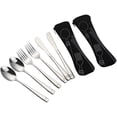 thumbnail image 1 of DynkoNA Travel Flatware Set of 2, 6 Pieces Camping Silverware Set (Black), 1 of 7