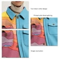 thumbnail image 4 of Chaqueta con botones para hombre,Chaqueta para hombre, Chaqueta estampada para hombre, Abrigo con cuello vuelto para hombre, máxima confiabilidad, 4 of 5