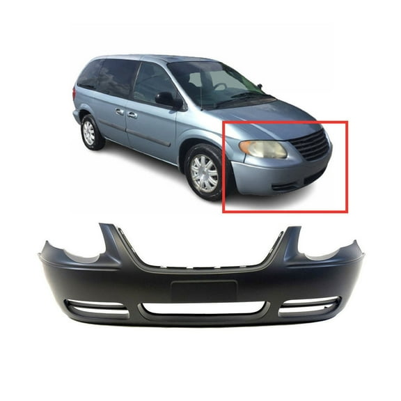 DCP Front Bumper Cover For 2005-2007 Chrysler Town and Country w/o Fog Light holes