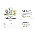 thumbnail image 1 of Inkdotpot Set Of 30Safari Baby Shower Invitations-Diaper Raffle Tickets And Baby Shower Book Request Cards Jungle Animals Invites Its A Boy Its A Girl, 1 of 7