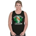 thumbnail image 4 of Smurfette St Paddys Good Luck Charm Tank Top Tee Shirt Women Brisco Brands S, 4 of 5