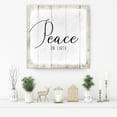 thumbnail image 2 of Beige and White Peace on Earth II Christmas Canvas Wall Art Decor 12" x 12", 2 of 5