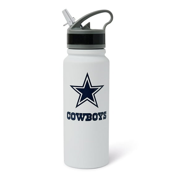 Dallas Cowboys Swagger 25-Ounce Stainless Steel Flip-Top NFL Water Bottle