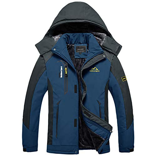 BIYLACLESEN Men's Winter Coats Hooded Jacket Fleece Softshell Tactical Jacket