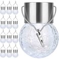 thumbnail image 3 of Holloyiver Hanging Solar Lights Outdoor, Decorative Cracked Glass Ball Light, Solar Powered Waterproof Globe Lighting, Hanging Globe Solar Lights for Garden, Yard, Patio, Lawn, Flower Bed, 3 of 5