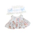 thumbnail image 4 of Vestido de muñeca para niñas de 17cm, educativo de dibujos animados para niños, regalo de cumpleaños, trajes de muñeca colgantes cómodos y elegantes, Azul, 4 of 8