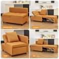 thumbnail image 6 of Ainfox 4-in-1 Convertible Sleeper Chair Bed Pull Out Sofa Bed Chaise Lounge for Home Office (Golden Brown), 6 of 8