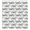 thumbnail image 3 of Ambesonne Motorcycle Shower Curtain, Details in Grayscale, 69"Wx84"L, Grey White Black, 3 of 3